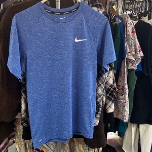 Nike Heathered Blue Sports Tee Size Small